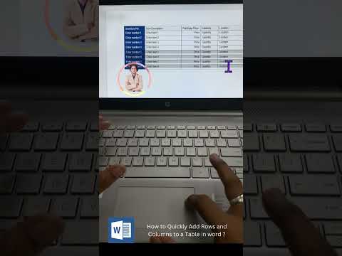 🖥️How to Quickly Add Rows and Columns to a Table in word? #shortsvideo #msword