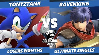Collision Online Ultimate Losers Top 8 - UGS | Ravenking (Ike) Vs. TonyZTank (Sonic) SSBU Singles
