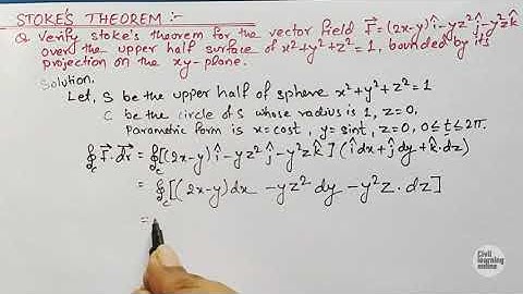 Vector Calculus - Stoke