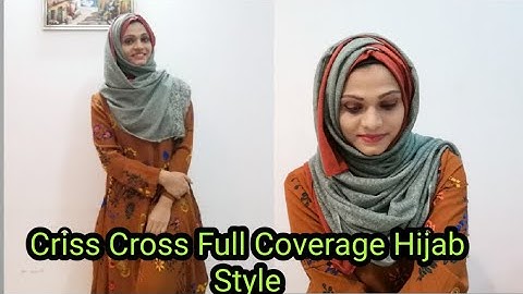 ||Criss Cross full coverage Hijab Tutorial episode 4||winter style || using two hijab