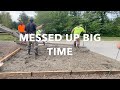 What do you do when you run short on concrete on a 50 yard pour?