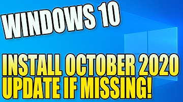 Manually Install The Latest Windows 10 October 2020 Update If Unavailable On Your PC Tutorial