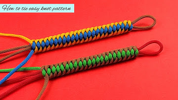 How to tie easy knot pattern # Paracord/Macrame #40