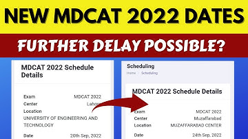 PMC MDCAT New Test Dates ? MDCAT Exam Schedule Updated | MDCAT Delay Rescheduling