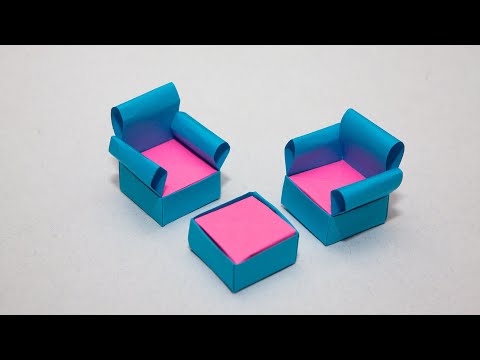 Как сделать простое кресло оригами | How to make Origami Chair | Easy Tutorial