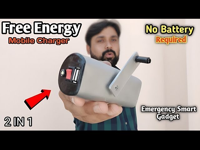 ⁣How to Make Handcrank Mobile Charger At Home || Homemade Hand crank Mobile Charger 2 IN 1