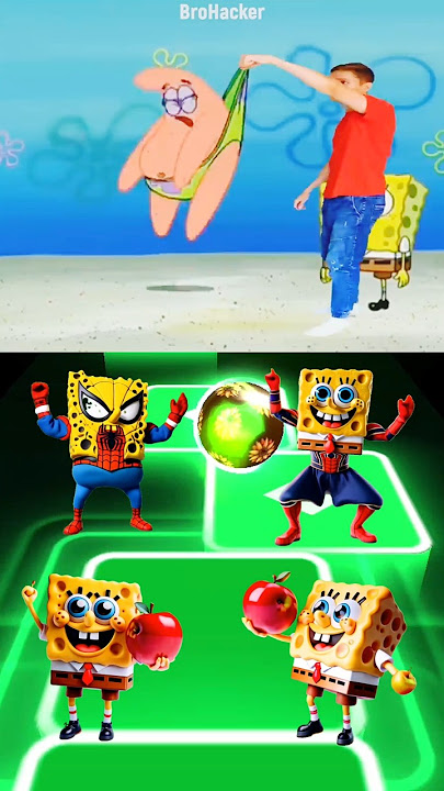 SpongeBob vs Patrick 😂 Tiles Hop Funny Gameplay Remix  #tilesgop #pawpatrolcharacter #coffindance