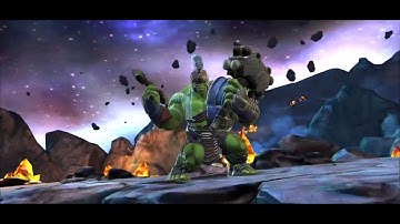 5 Star Gladiator Hulk (Ragnarok) Gameplay Map 6 Link First Mini Bosses - Marvel Contest of Champions
