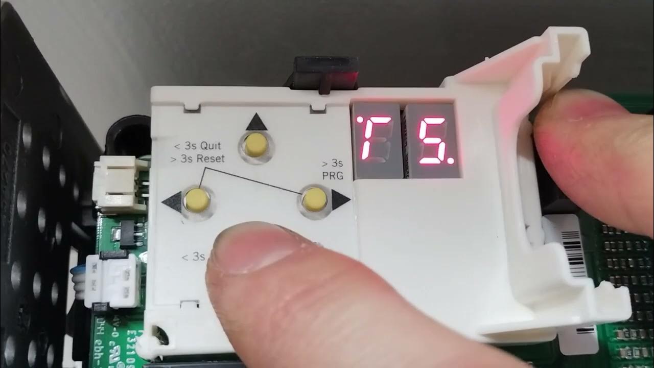 How to reset the maintenance due warning (flashing yellow LED) on a