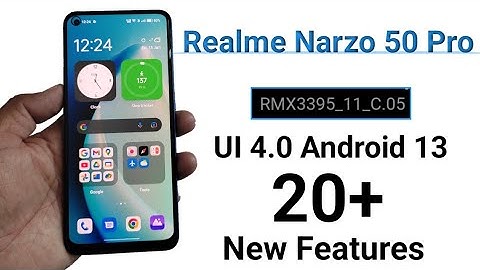 Realme narzo 50 pro new update UI 4.0 with Android 13 new features