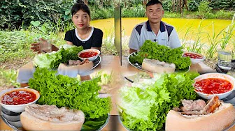 HORRIFYING CONTEST: EATING FATTY PORK AND RAW VEGETABLES BETWEEN 2 EATING SAINTS - WINNER GETS 2 ...