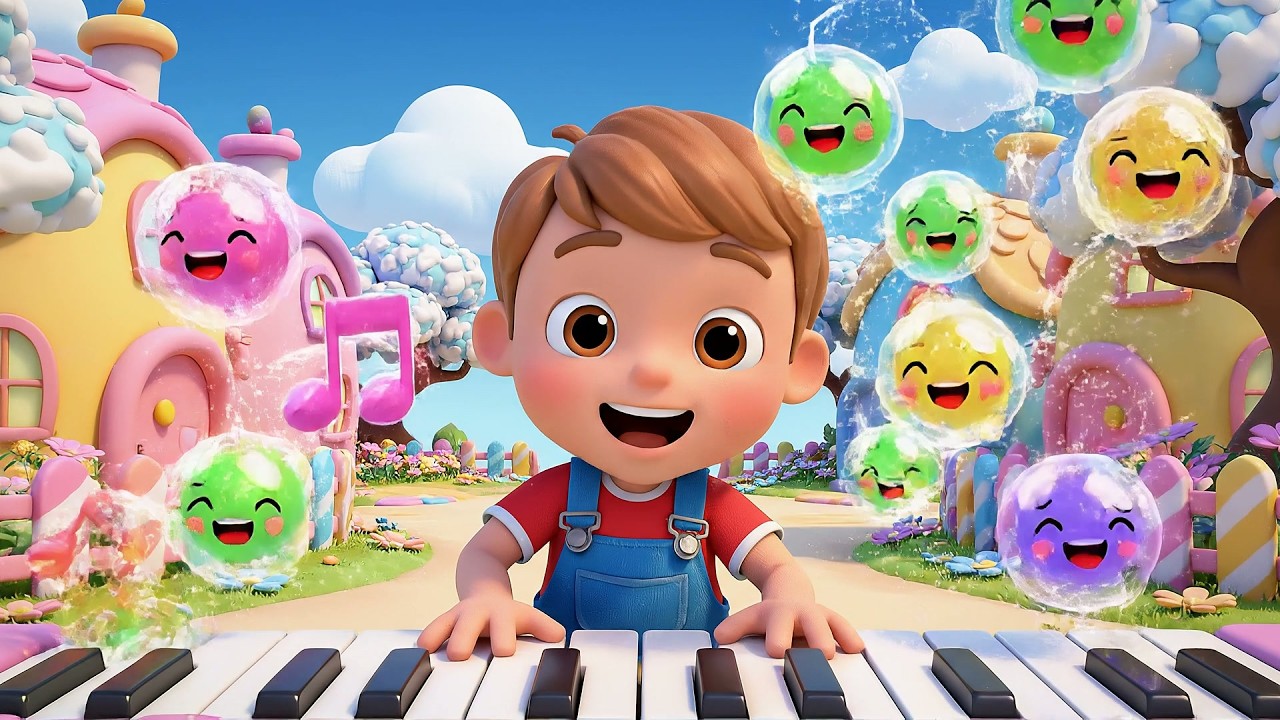 Волшебное игрушечное пианино издаёт звук | Музыкальный мультик для малышей