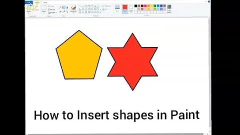 How to Insert shapes in Paint 🎨 How to fill color and write in shape #howto #shape #mspaint