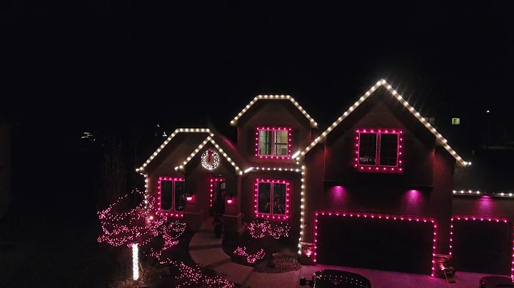 DJI Phantom 4 Drone First Night Flight - Christmas Lights