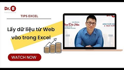 Lấy dữ liệu từ web vào trong Excel