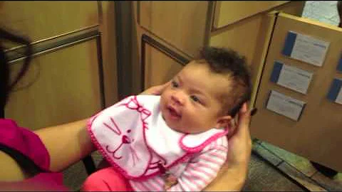 Grace getting ears pierced