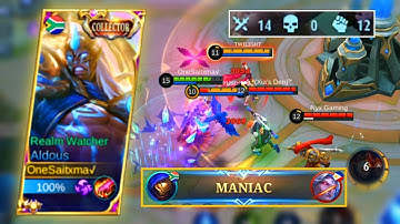 ALDOUS THE HYPER CARRY INSANE DAMAGE | MANIAC GAMEPLAY | ALDOUS BEST BUILD 2022