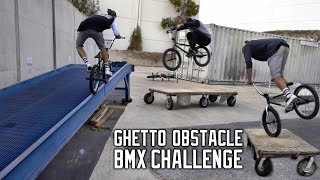 BMX CHALLENGE ON GHETTO OBSTACLE COURSE!