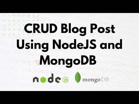 CRUD API Using NodeJS ExpressJs and MongoDB