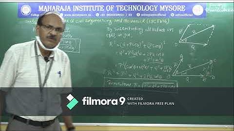 Parallogrm, trngle and polygnl forces law | 1/2 Sem | Mod 1 | ECE and Mech (18CIV14/24) | Session 4