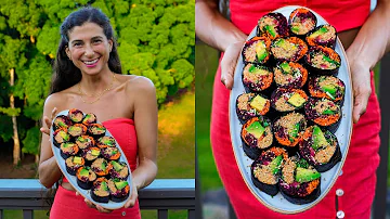 Best Raw Vegan Sushi Rolls with a Walnut Pâté 🌱🍣 Delicious, Nutritious, & Satisfying Dinner Recipe!