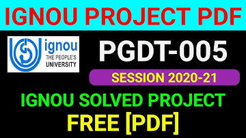 PGDT-005 Solved Project 2021, PGDT 5 Solved Project 2020-21 in English, PGDT 5 Project