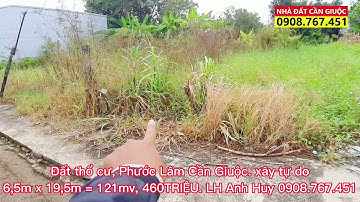 🔴 Bán đất Cần Giuộc, 120 m2 giá 460 triệu, xã Phước Lâm, Cần Giuộc