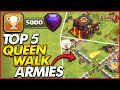 TOP 5 TH10 QUEEN WALK ATTACK STRATEGIES FOR TROPHY PUSHING!! | Clash of Clans