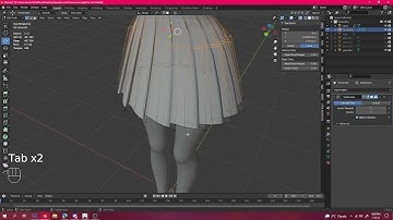 how to make a pleated skirt in blender