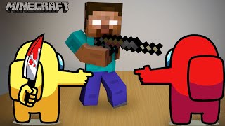 Monster school: Among Us best kill Minecraft (Among us life) - Eating Minecraft Animation