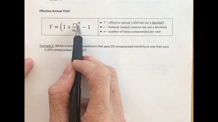 Effective Annual Yield