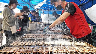 Amazing Korean Traditional Market Street Food Master, People Waiting in Line!