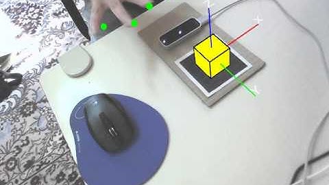 Leap MotionとAR(Augmented Reality )を組み合わせる実験１