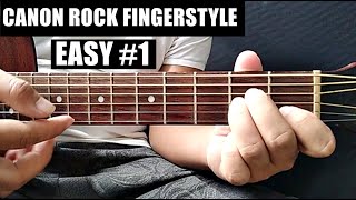 Vignette de la vidéo "Canon rock Fingerstyle Tutorial Easy #1"