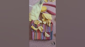 𝓐𝓾𝓽𝓾𝓶𝓷 𝓑𝓪𝓰 🍂 Tutorial on my Youtube channel 🍁 #macrame #macramebag #fallleaves #autumn #fallcolours