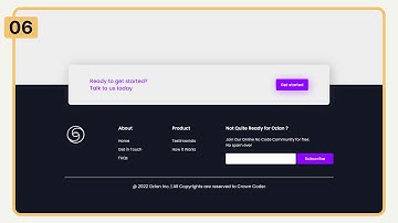 #6 How to Create Footer Section Using Html and Css | Footer Section Html Css | Crown Coder