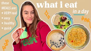 WHAT I EAT IN A DAY 🌱  *very real* | quick, healthy, easy, vegan MEALS !!!