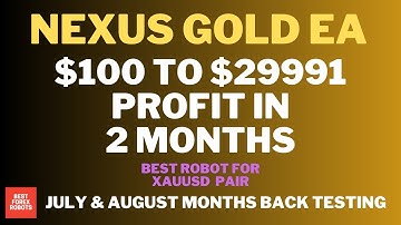 Nexus Gold EA Forex MT4 Robot 2023 July And August Months Back Testing | Best forex robots
