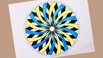 Circle Pattern || Geometrical Design in Circle ||Geometrical Chart Pattern Design | Draw With Riya 🌱