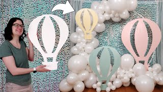 How to Make a Whimsical Hot Air Balloon Baby Shower Backdrop