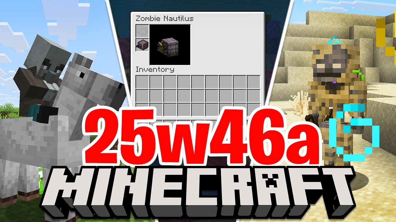 INVENTARIO del NAUTILUS - Minecraft ITA 1.21.11 Snapshot 25w46a - YouTube