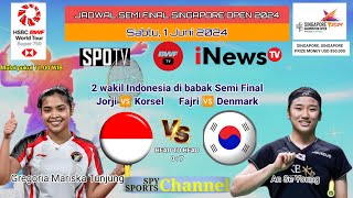 Jadwal Semi Final Singapore Open 2024 day 5 hari ini ~ 2 wakil di semi final ~ jorji dan Fajri