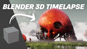 Creating Alien Landscapes in Blender 3D - Timelapse
