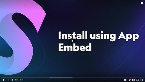 Install Sign Customiser on Shopify using App Embed