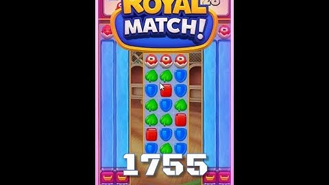 Royal Match Level 1755 - Hard Level - No Boosters Gameplay