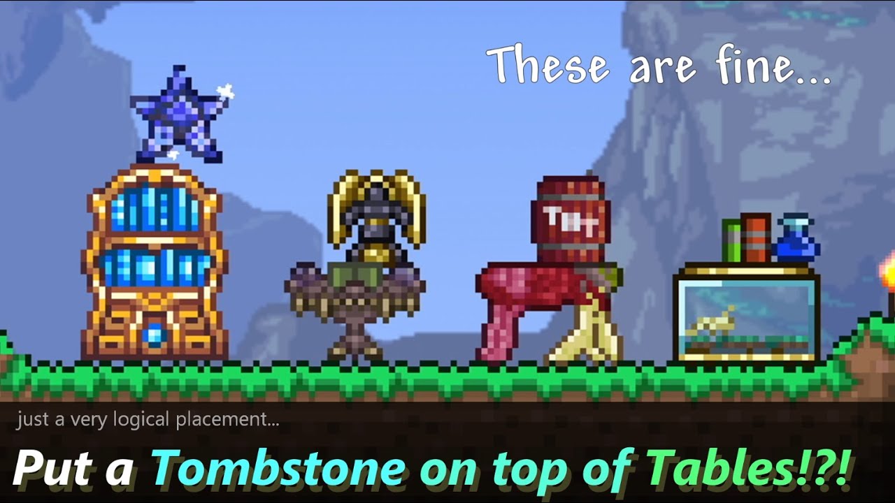 Just a video about very logical item placements in Terraria ─ Put a