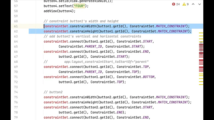 How to Programmatically Setup a ConstraintLayout with ConstraintLayout.LayoutParams