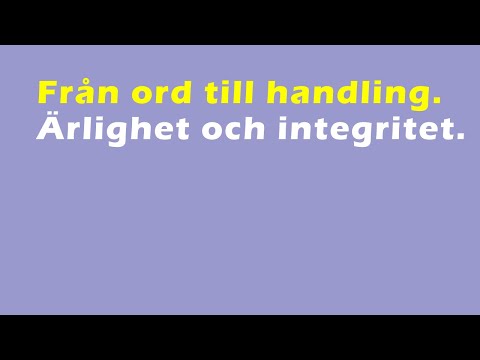 Video: Skillnaden Mellan ärlighet Och Integritet