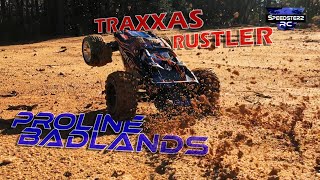 Traxxas Rustler 2wd with PROLINE BADLANDS Tires!