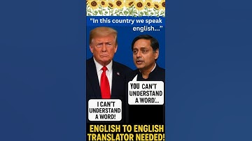 Trump Needs Translator for Shashi Tharoor’s English! 😂🇺🇸🇮🇳 | English to English! | Viralshorts